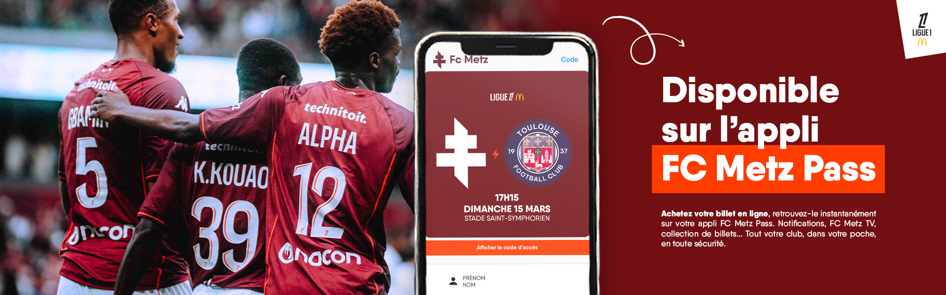 FC Metz - Toulouse FC - FC Metz Pass